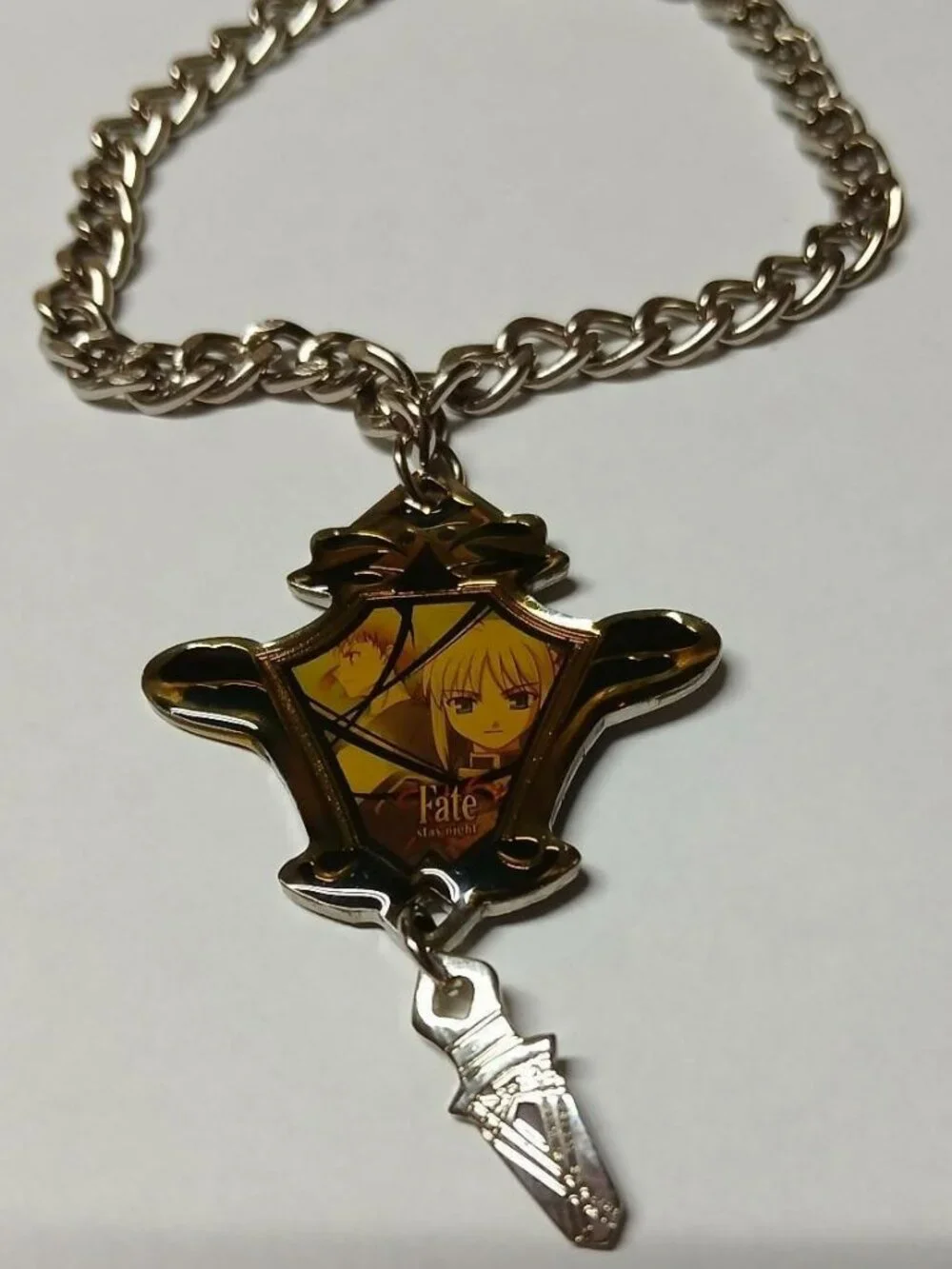 Fate/Stay Night Metal Bag Charm Keychain Bracelet Saber Shirou Yujin Japan RARE